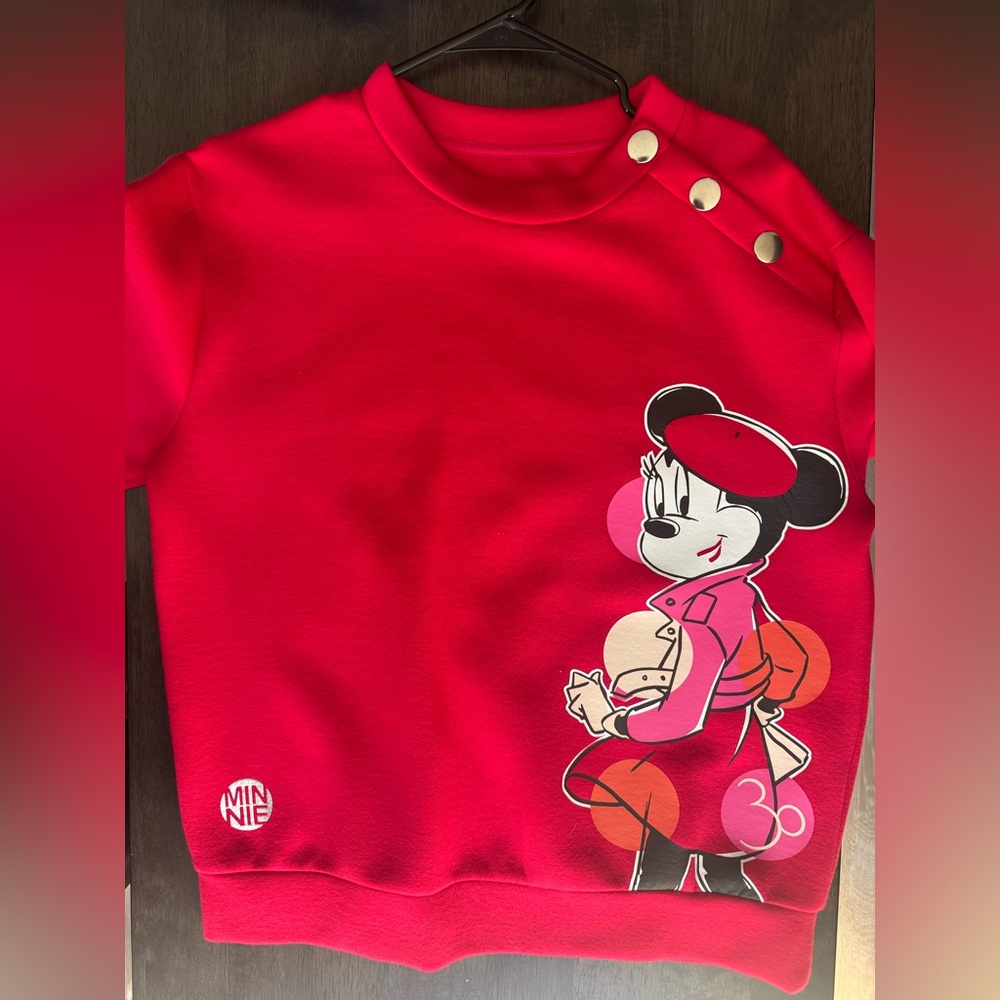 Disney Paris- Red Minnie Mouse Sweatshirt